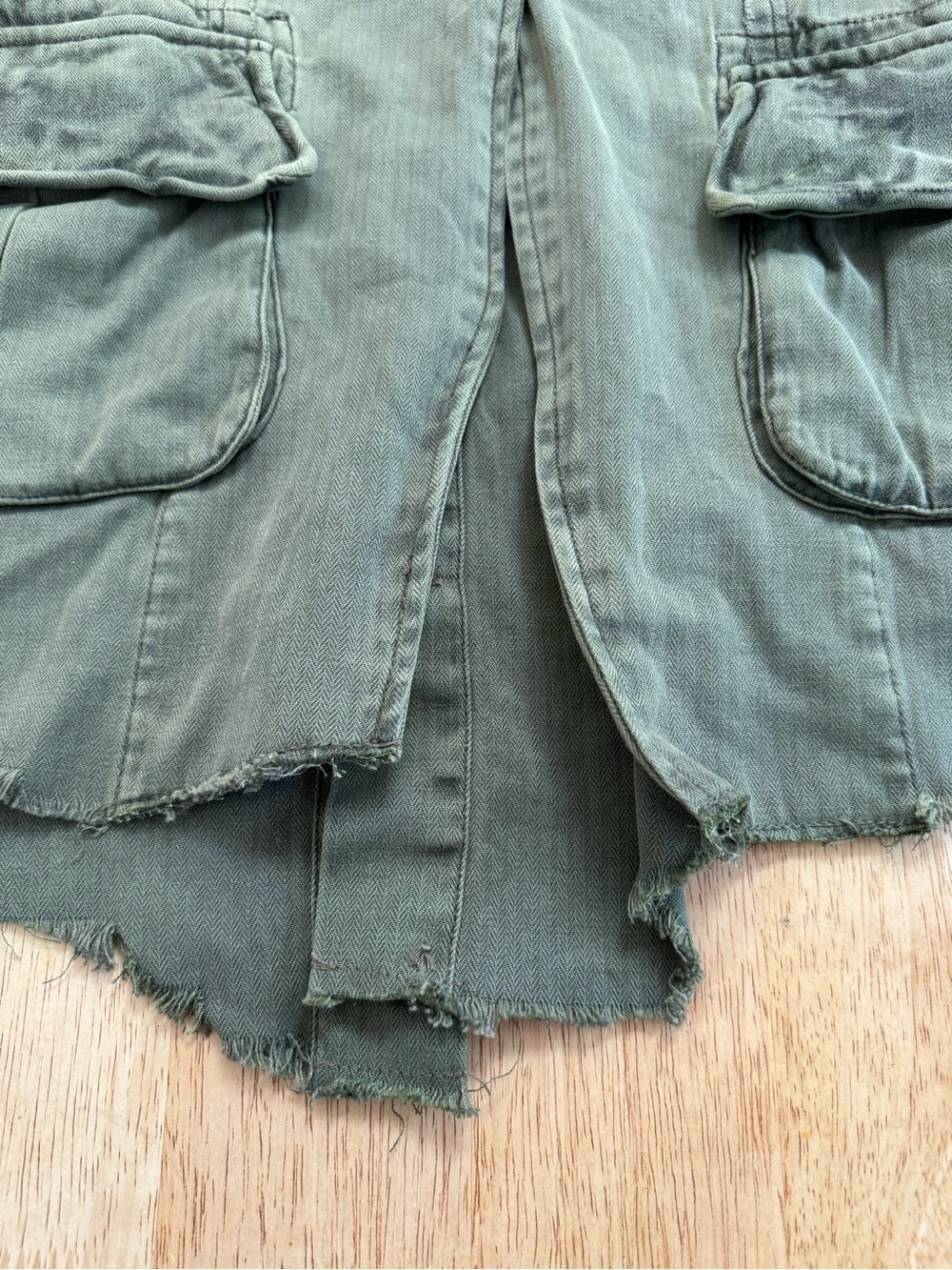 Free People Harlow Blazer Olive‎ Green Utility Military Jacket Size Small - Picture 7 of 9